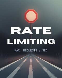 Rate Limiting sign illustration on dark background
